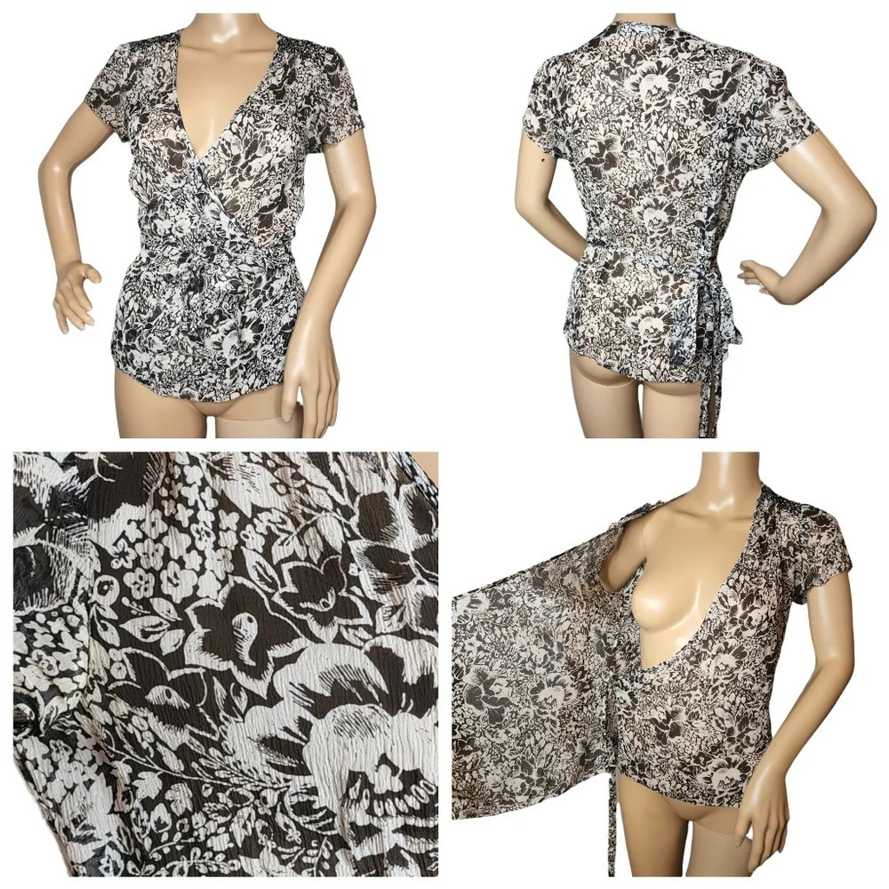 Semantiks silk wrap blouse
